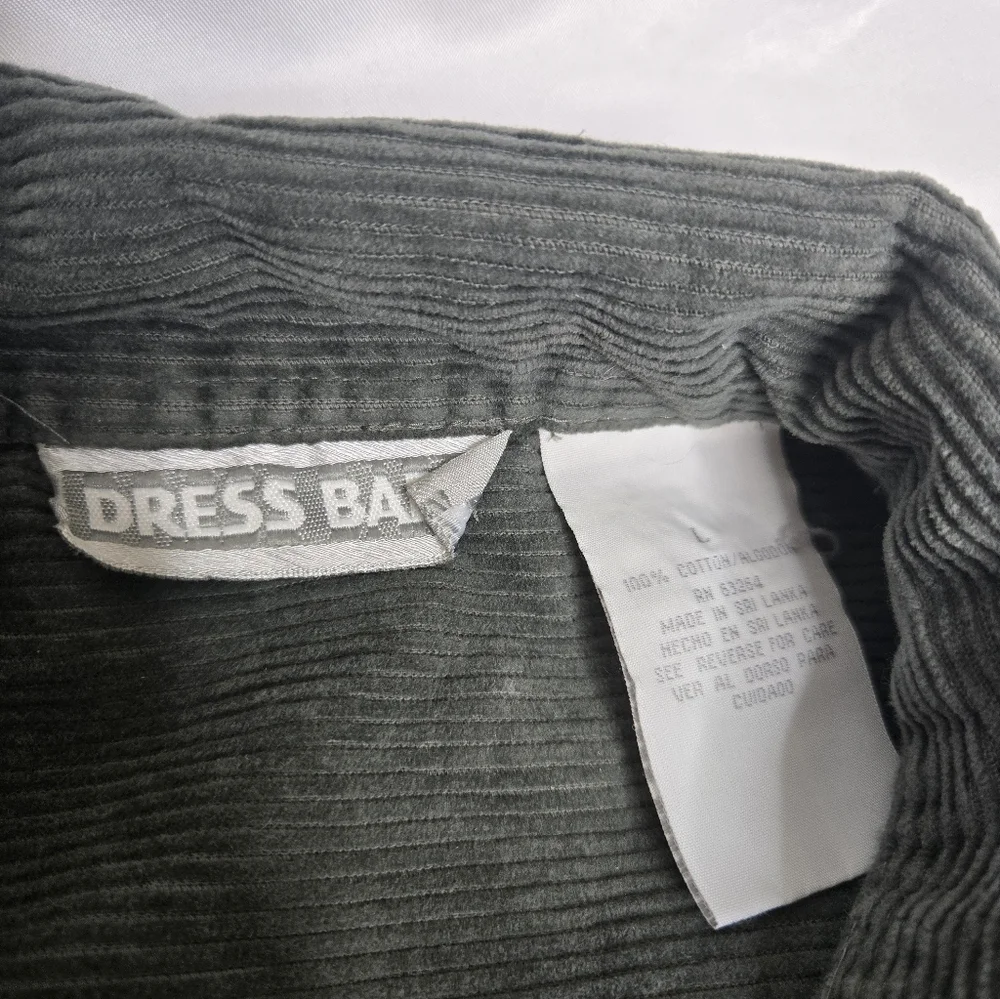 VINTAGE gray corduroy‎ grunge shacket jacket L